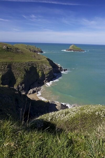 View of the Mouls off Rumps Point, Pentire Headland, Polzeath, North Cornwall