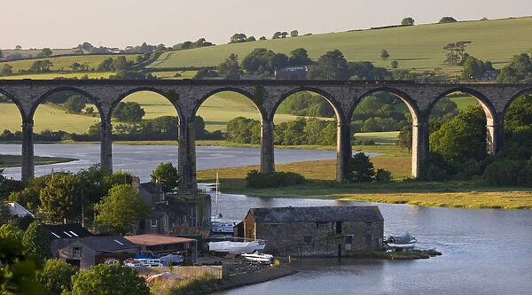 Railway Viaduct spanning the River Tiddy near the Cornish village of St Germans, Cornwall