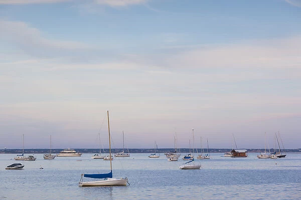 USA, Massachusetts, Cape Cod, Provincetown, The West End, boats, late afternoon
