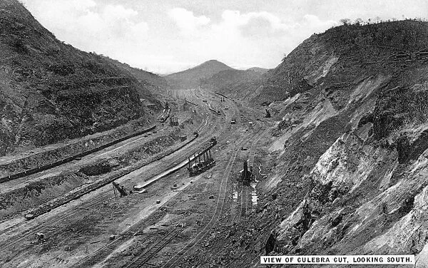 PANAMA CANAL, c1910. View of Culebra Cut, looking south, during construction of the Panama Canal