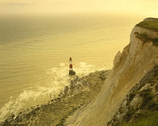 Beachy Head. Looking down on the lighthouse at Beachy Head on the south