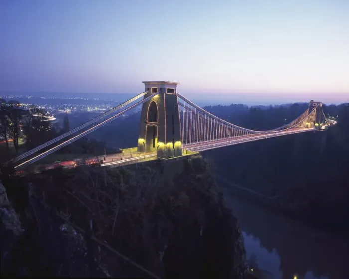 Framed Print : Bristol. A winters evening at the Clifton Supension Bridge over looking Framed Print : Bristol. A winters evening at the Clifton Supension Bridge over looking