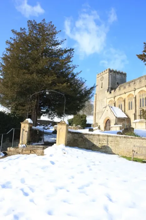 Framed Print : Chedworth. A winters day in the Cotswolds at the village of Chedworth in Framed Print : Chedworth. A winters day in the Cotswolds at the village of Chedworth in