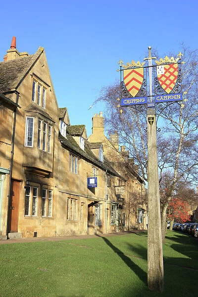 Chipping Campden. The Town sign at Chipping Campden