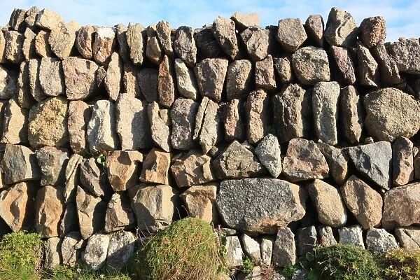 Cornish Wall. A wall near Lands End in Cornwall