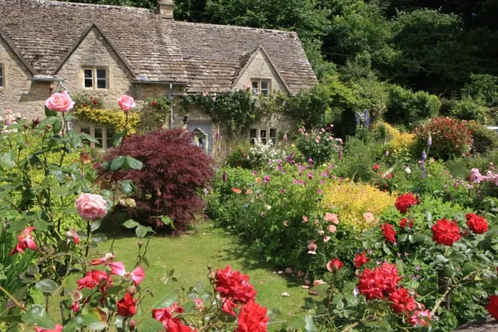 Framed Print : Cotswold Cottage Garden Framed Print : Cotswold Cottage Garden