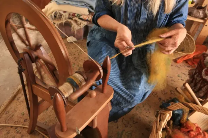 Framed Print : Dyeing and Spinning Framed Print : Dyeing and Spinning