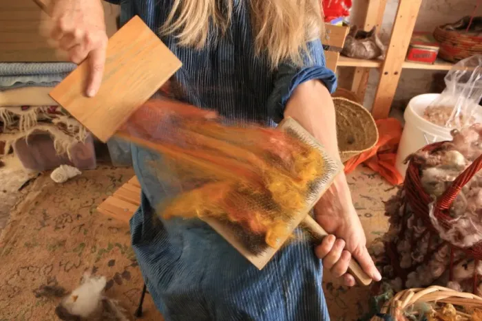 Framed Print : Dyeing and Spinning Framed Print : Dyeing and Spinning