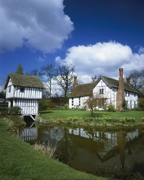 Lower Brockhampton. The Medieval Manor House with its beautiful timber-framed
