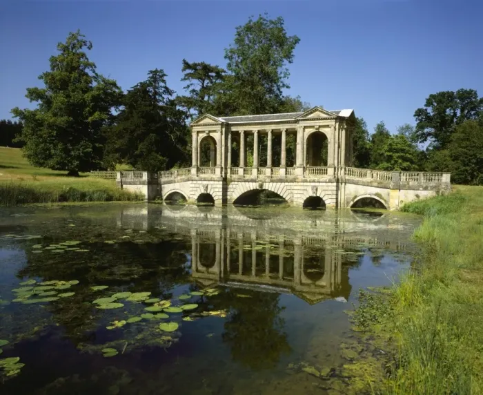 Framed Print : Stowe. The Palladian Bridge in the Stowe Landscape Garden in Buckinghamshire Framed Print : Stowe. The Palladian Bridge in the Stowe Landscape Garden in Buckinghamshire