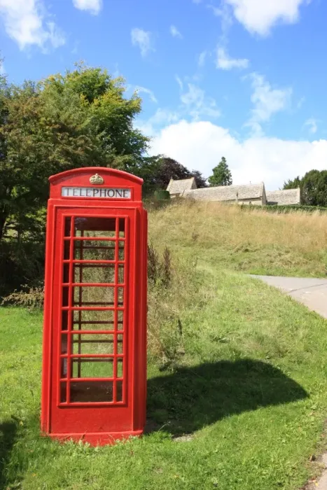 Framed Print : PHone Box. Duntisbourne Abbots Glos Cotswolds Summer. Village church Phonet box Framed Print : PHone Box. Duntisbourne Abbots Glos Cotswolds Summer. Village church Phonet box