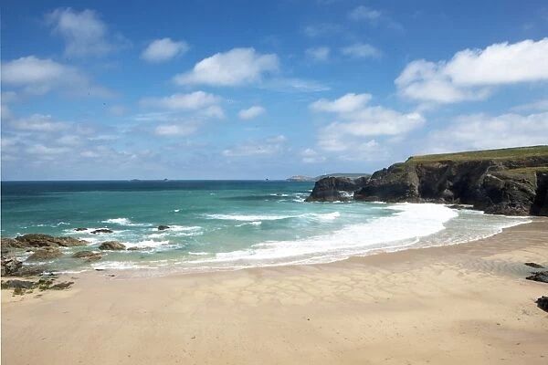 Porthcothan near Padstow in North Cornwall with views over the Camel Estuary