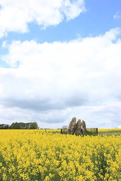Rollright Stones. The Neolithic Stones called the Whispering Knights part