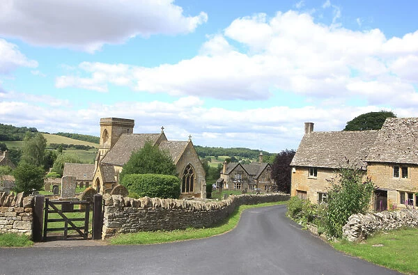 Snowshill. The Cotswold village of Snowshill in Gloucestershire with its fine church