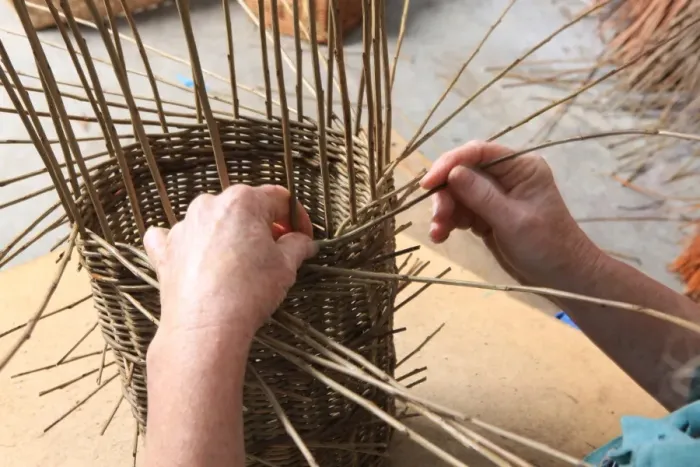 Framed Print : Traditioinal Basket Maker Framed Print : Traditioinal Basket Maker