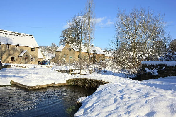 Upper Slaughter. The village at Upper Slaughter in the cotswolds on a winters day