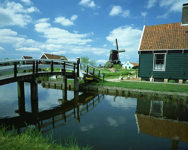 Zaanse Schans. The open air museum with its windmills