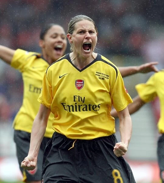 Arsenal's Kelly Smith Euphorically Celebrates Second Goal in FA Cup Final Victory (4:1 vs Charlton Athletic)