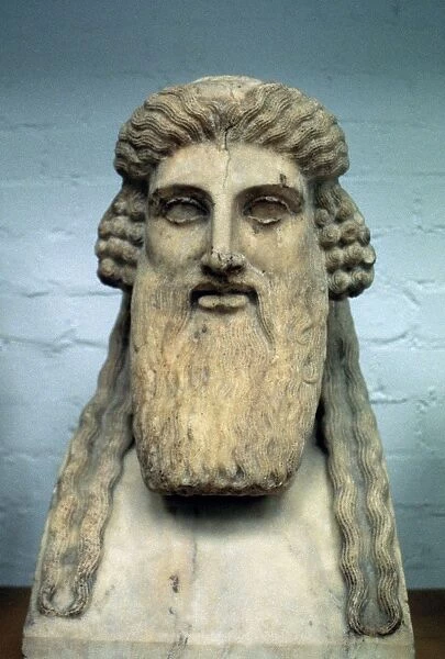 Dionysius, Greek god of wine (Bacchus in Roman pantheon). Bust