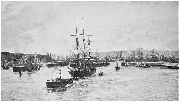 Antique photo of paintings: Barry Dock