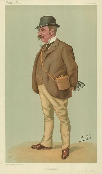 Mr Alfred Edward Thomas Watson, The Badminton, 14 January 1897, Vanity Fair cartoon (colour litho)