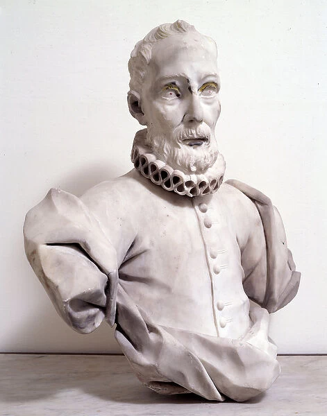 Portrait of Alessandro Giustiniani (marble sculpture, 17th century)