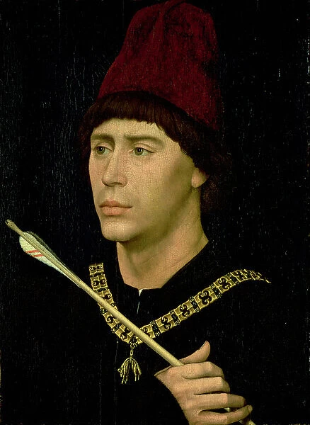 Portrait of Antoine (1421  /  22-1504) bastard of Burgundy, Knight of the Order of the Golden Fleece, c