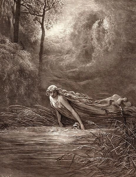 DANTE AND THE RIVER OF LETHE, BY GUSTAVE DORE. Gustave Dore, 1832 - 1883, French