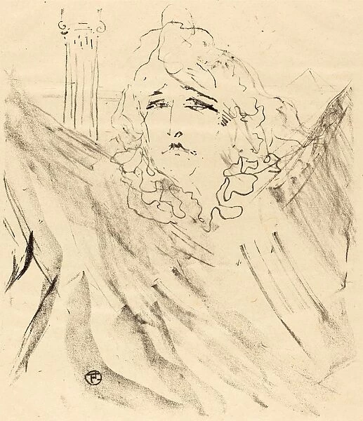 Henri de Toulouse-Lautrec (French, 1864 - 1901), Sarah Bernhardt in Cleopatra'