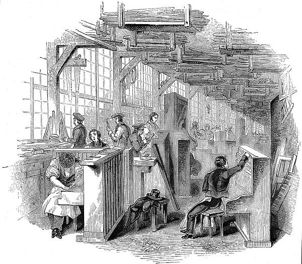 Broadwoods piano factory, Horseferry Road, Westminster, London, 1842