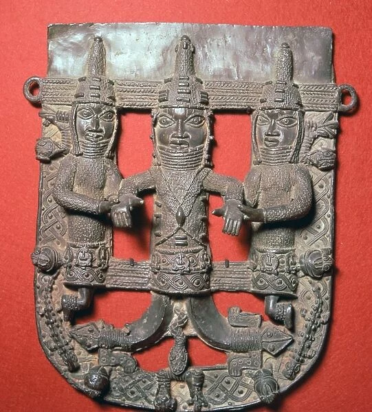 Bronze plaque of the Oba of Benin in his divine aspect