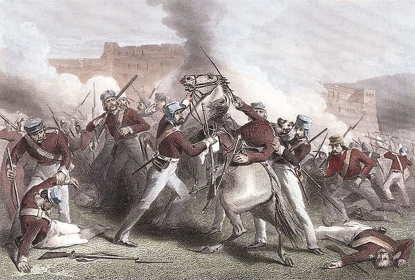 Death of Brigadier Adrian Hope, Indian Mutiny, 15 April 1858
