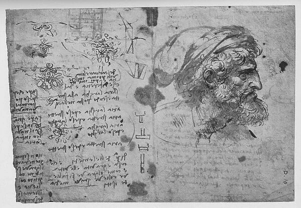 Head and Shoulders of a Bearded Man, c1480 (1945). Artist: Leonardo da Vinci