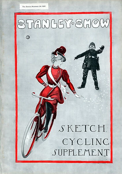 Lady in Rational cycling dress, 1897
