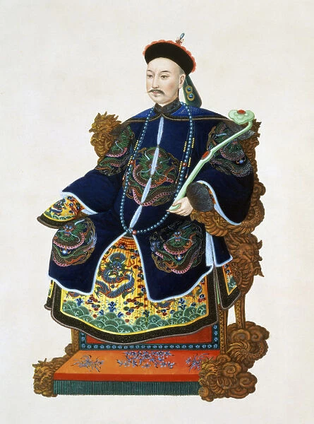 Portrait of a mandarin, China, 19th century
