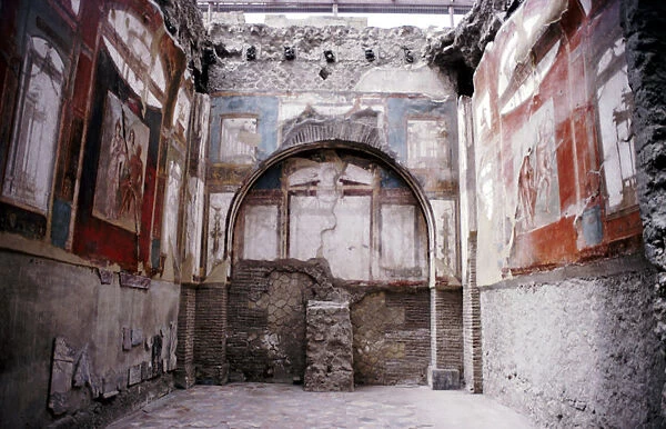 The Shrine of the Augustales (dedicated to deified emperors including Augustus), Herculaneum, Italy