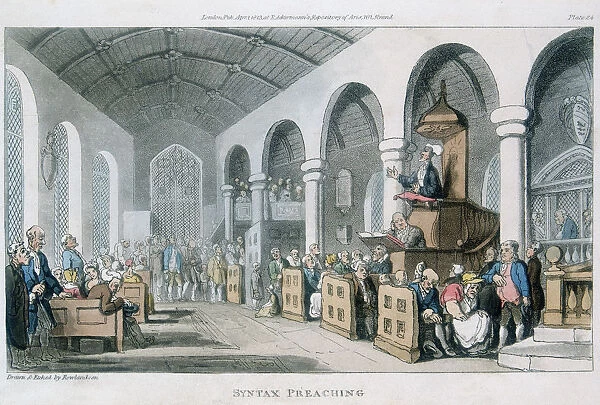 Syntax Preaching, 1813. Artist: Thomas Rowlandson