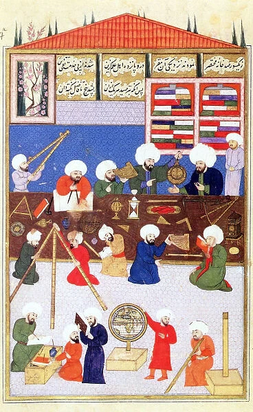 The Turkish astronomer Takiuddin at his observatory at Galata, Istanbul, 1581
