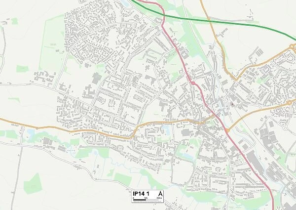 Mid Suffolk IP14 1 Map