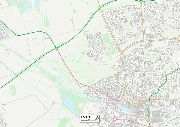 West Lindsey LN1 1 Map