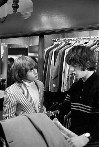 Brian Jones & Mick Jagger on the morning of 4 June 1964 when The Rolling Stones were