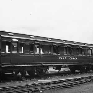 Exterior view of Camp Coach No. W9910, 1952