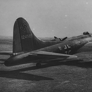 Boeing B-17F captured, (on the ground)