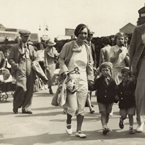 Family on holiday in Margate, 1936