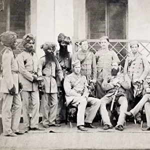 Officers of a native Indian regiment, British army, India