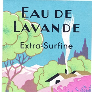 Perfume label, Eau de Lavande Extra-Surfine
