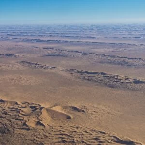 Aerial of sand dunes in the Namib desert, Namibia, Africa