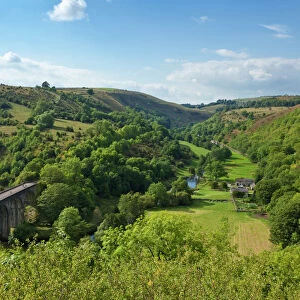 Monsal Dale and railway viaduct, Peak District National Park, Derbyshire