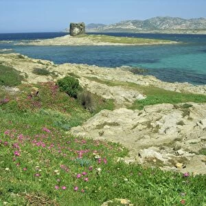 Rocky coast and Pelosa tower in the Fornelli inlet