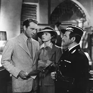Paul Henreid, Ingrid Bergman, and Claude Rains in Michael Curtizs Casablanca (1942)